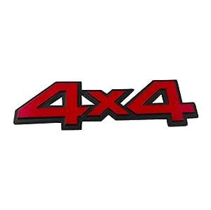 Automaze 4X4 Performance Jeep Emblem 3D Sticker for All Cars (Red and ...