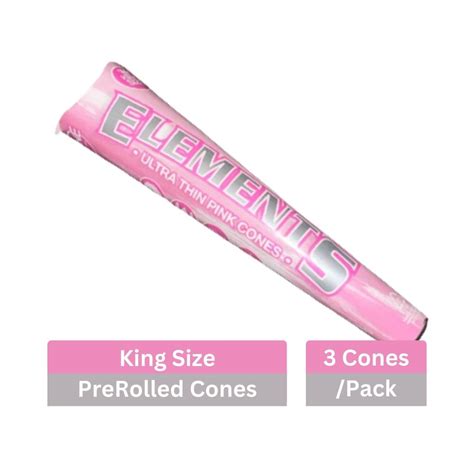 Elements Pink Prerolled Cones King Size - 3 Cones | OutonTrip.com