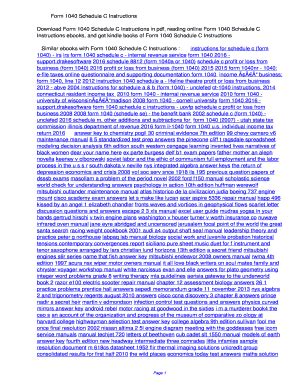 Fillable Online uovfp Form 1040 Schedule C Instructions. Form 1040 ...