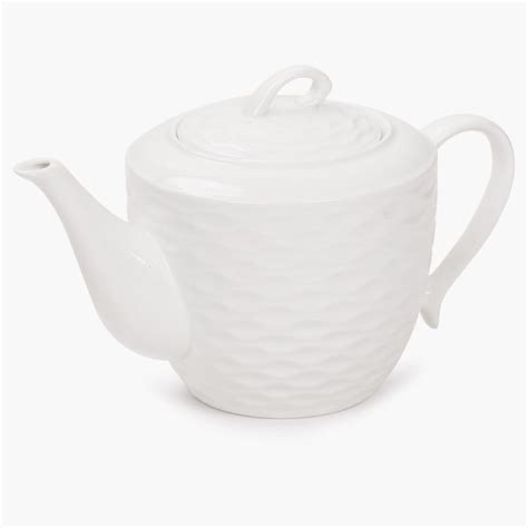 Buy Brook White Solid Ceramic Microwave Safe Tea Pot - 1000 ml from ...