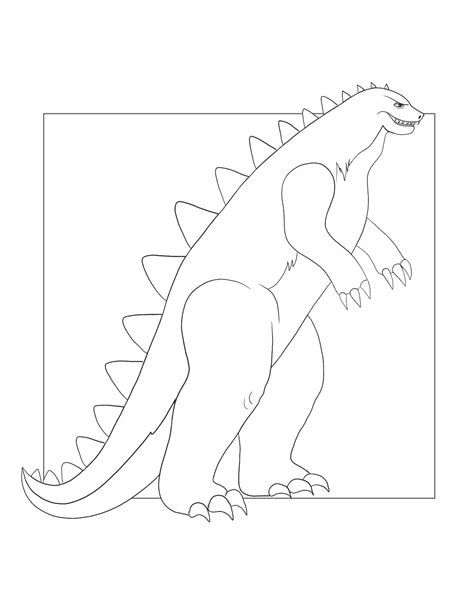 Godzilla Coloring Pages Easy