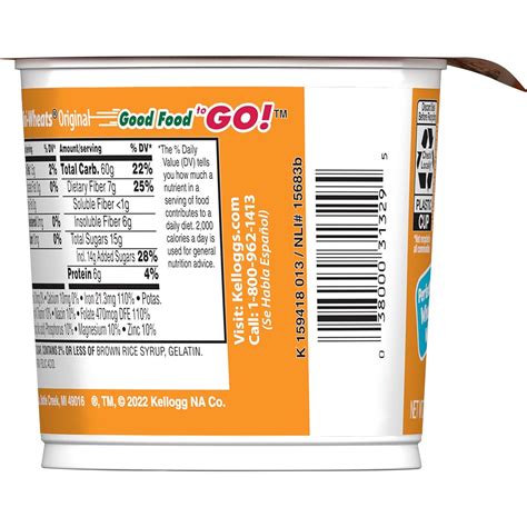 Buy Kellogg's Frosted Mini-Wheats Cold Breakfast Cereal Cup, High-Fiber, Whole Grain, Original ...