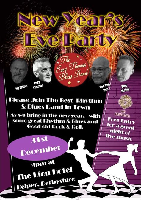 Easy Thomas Blues Band NYE at The Lion Hotel, The Lion Hotel Belper, 31 ...