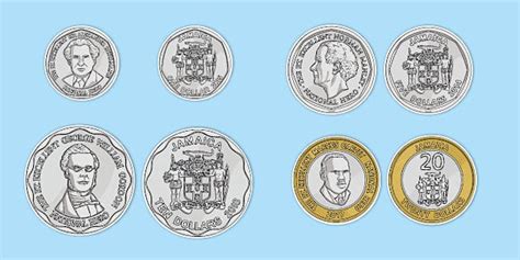 Jamaica A4 Coin Coin Cut Out (teacher made) - Twinkl