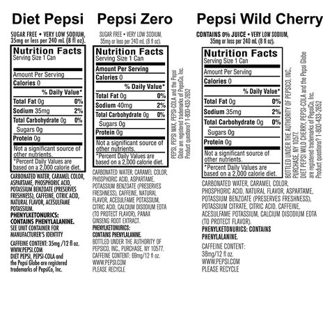 Pepsi Max Nutrition Label | Besto Blog