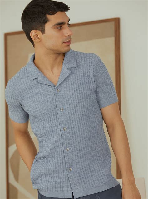 Glaucos Grindle Shirt Casual Blue Solid Shirts for Men Online | Andamen
