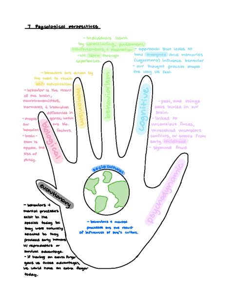 The 7 Psychological Perspectives Notes - 7 Psycological perspectives by ...