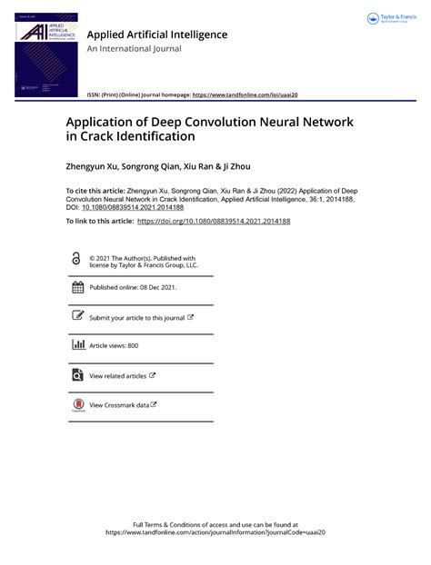 Application of Deep Convolution Neural Network in Crack Identification ...