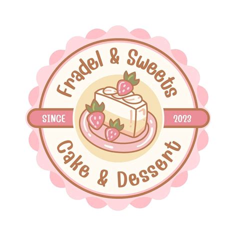 Pink Brown Cute Circle Cake and Dessert Logo - Templates by Canva ...