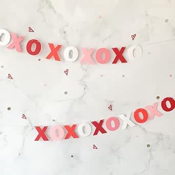 Pinfliers Anniversary Decoration Items/Paper XOXO Bunting Flags for ...