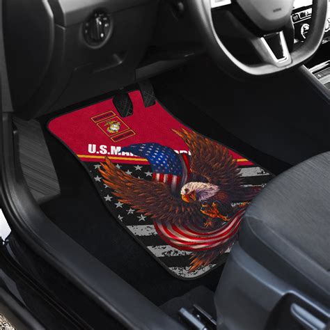 Eagle Car Floor Mats with American Flag Design - Durable Rubber Mats ...