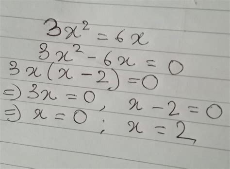 Math question 5) 3×² = 6 × - Brainly.in