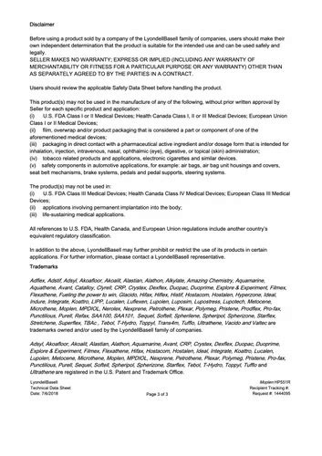 PP Virgin Granules & Polymers - Basell HP551R PP Homopolymer Trader ...