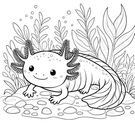 Axolotl Coloring Pages 21 - Coloring Pages Gem