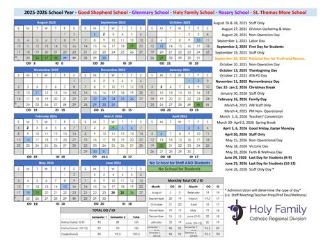 School Calendars 2025-2026 - Holy Family Catholic Regional Division
