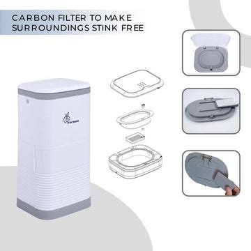 Hygo Bin- Portable Diaper Bin with Built-in Odor Controlling Carbon Fi