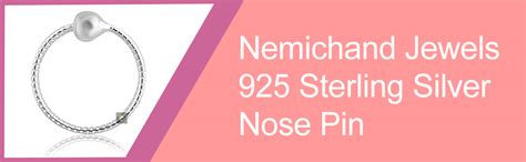 Buy Nemichand Jewels 925 Sterling Silver Nose Pin/Nose Ring For Women ...