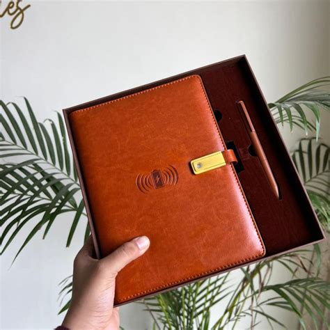 Customized Premium Diary Set With Wireless Charging and Pendrive – Wish ...