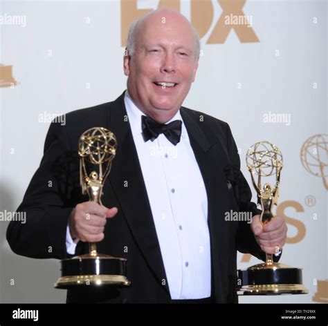 "Downtown Abbey" writer Julian Fellowes hold Emmys for best miniseries ...
