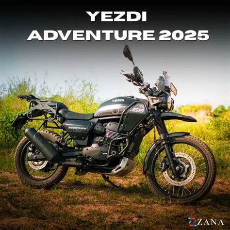 ZANA Crash Guard with Slider for Yezdi Adventure 2025 (Black) Compatib ...