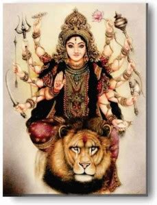 Shoppingdream Sherawali Durga Maa Poster Size-12x18inch, Paper ...