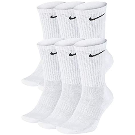 Nike Everyday Performance Training Socks, 6-Pair, Crew White, Men's 6-8 ...