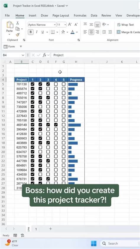 Excel Project Tracker 的图像结果