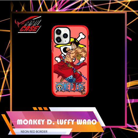 [ONE PIECE] MONKEY D. LUFFY WANO NEON RED BORDER CASE DESIGNATED BUMPER CASE CASING CASE 6 UNTIL ...