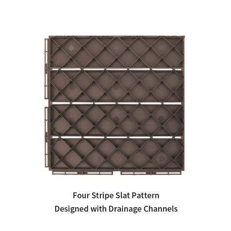 Buy Domi Outdoor Living Patio Deck Tiles, 12 x 12 inches Composite ...