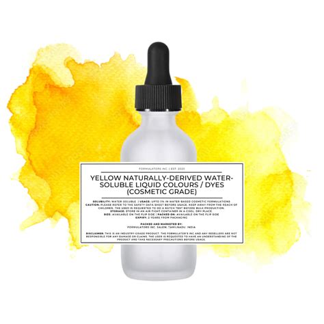 Water-Soluble Liquid Colours - Cosmetic Liquid Dyes - Formulators Inc