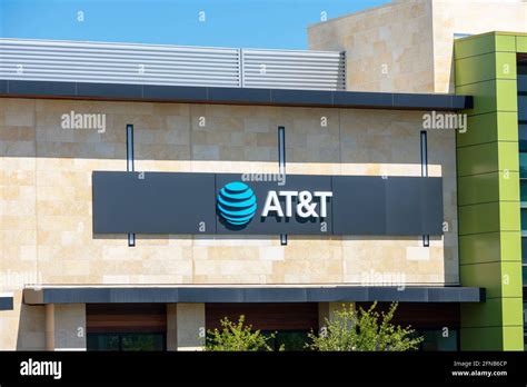 ATT Corporate logo and signage on facade of ATT Store location. - San ...