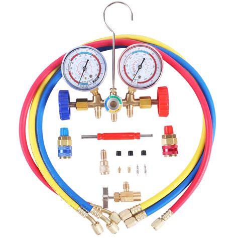 AC Manifold Gauges Set Manifold, Gauge Hose Set Industrial, 48% OFF