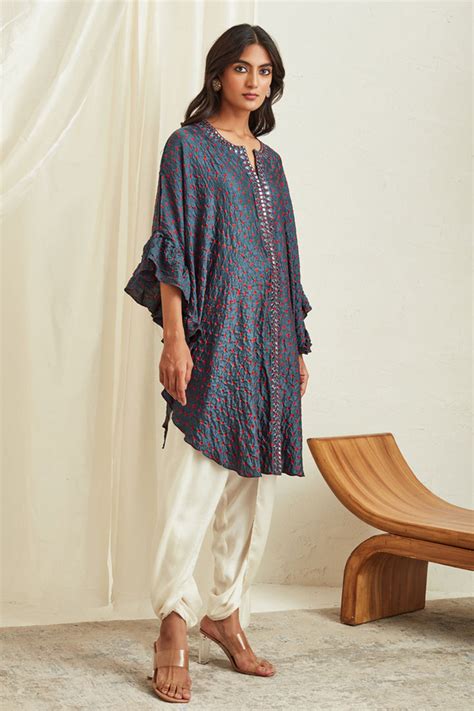 Bandhani Frill Sleeves Cape | Twenty Nine – 29india
