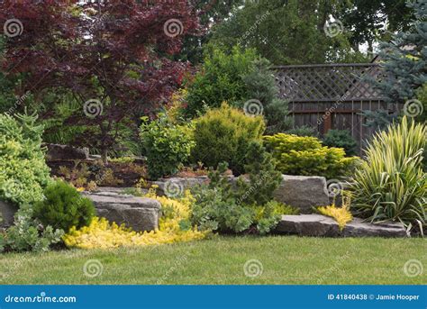 Backyard Rock Landscaping stock photo. Image of outdoor - 41840438