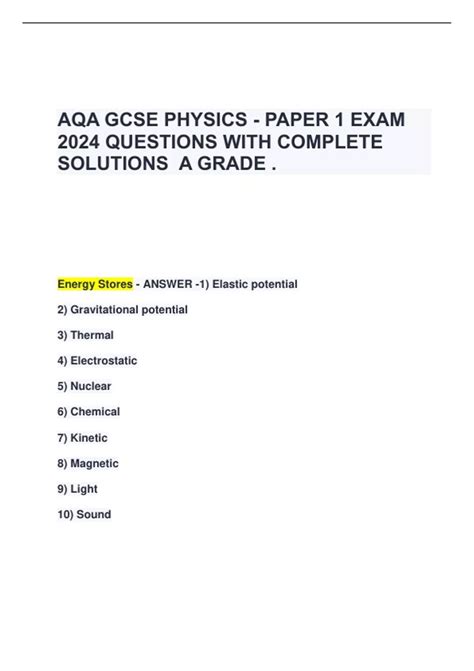 Image result for GCSE Physics Exam Questions