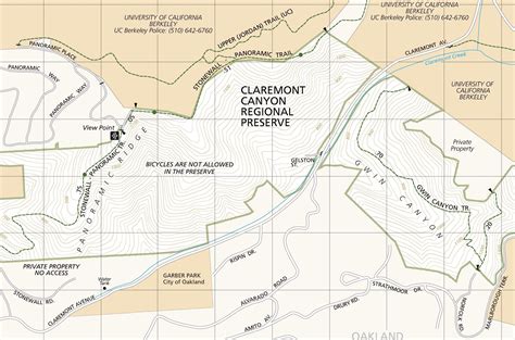 Claremont Canyon Regional Preserve Map by EBRPD | Avenza Maps