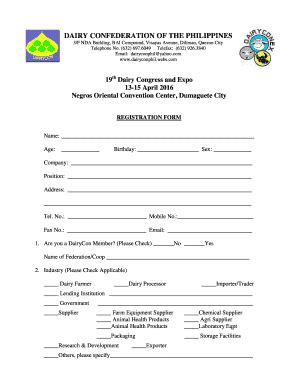 Fillable Online nda da gov Dairy confederation of the philippines ...