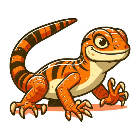 Premium Vector | Cartoon arctic lizard vector illustration