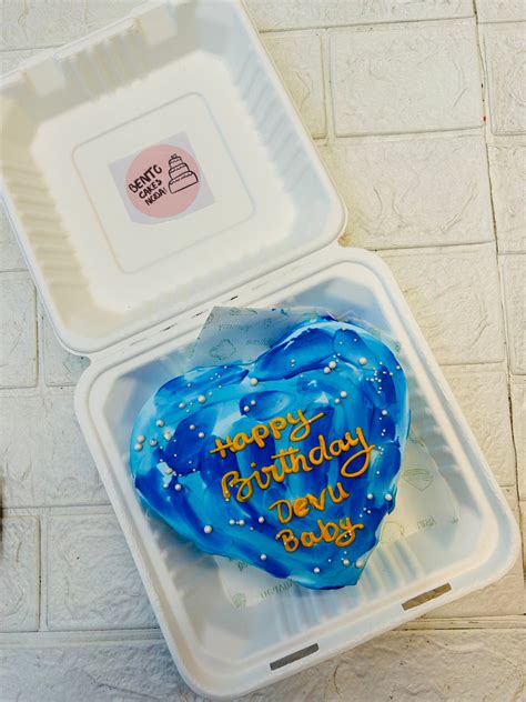 Royal Blue Heart Bento Cake – Bento Cakes Noida