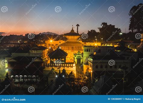 Night View of Pashupatinath Temple Kathmandu Editorial Photography ...