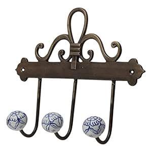 IndianShelf 4 Pieces Blue Decorative Wall Hooks for Hanging Kids ...