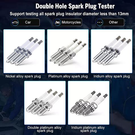 Dual Hole Spark Plug Tester 12V Ignition Diagnostic Tool Analyzer