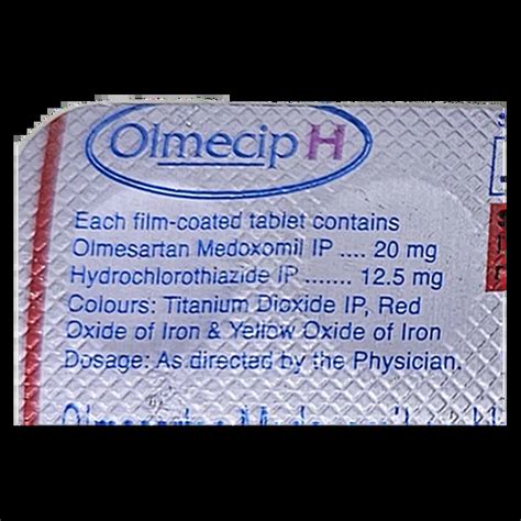 OLMECIP H 20MG TABLET 10'S Price, Uses, Side Effects & Substitutes ...