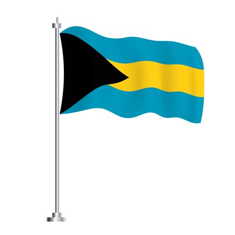 Bahamian Flag. Isolated Wave Flag of The Bahamas Country. 17797286 ...