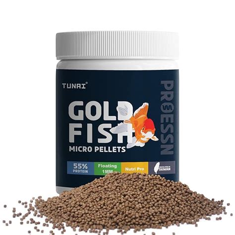 TUNAI Gold Fish Food with 55% Protein Rich Premium Food| Pellet, 250G ...