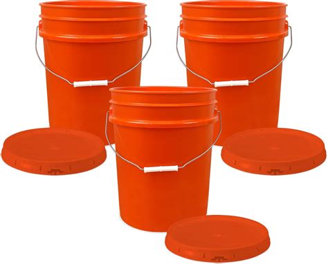 Amazon.com: ePackageSupply, 5 Gallon Plastic Bucket with Airtight Lid I ...