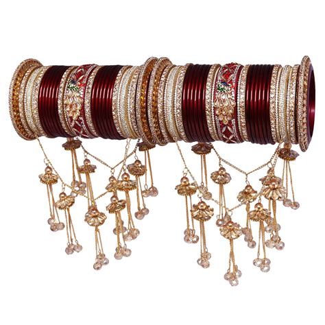 Lac Bridal Bangles Set With Latest Peacock and Jhula Latkan Design ...
