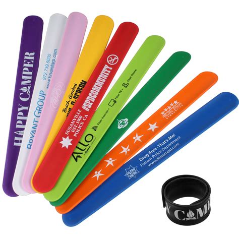 Logo Silicone Slap Bracelets