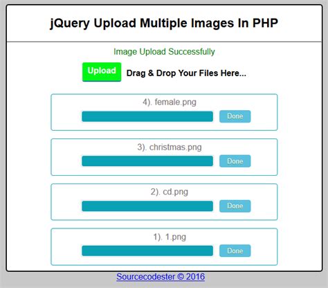 jQuery Upload Multiple Images In PHP | Free source code, tutorials and ...