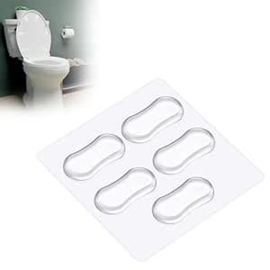 GLUN® Toilet Seat Bumper Pads – Pack of 5 Clear Self-Adhesive Silicone ...